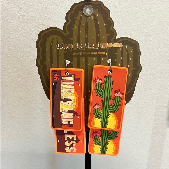 Luggage Tags | Cactus 🌵 & License Plate Style “Thriving” & “Fearless” 🌅 - Picture 1 of 6
